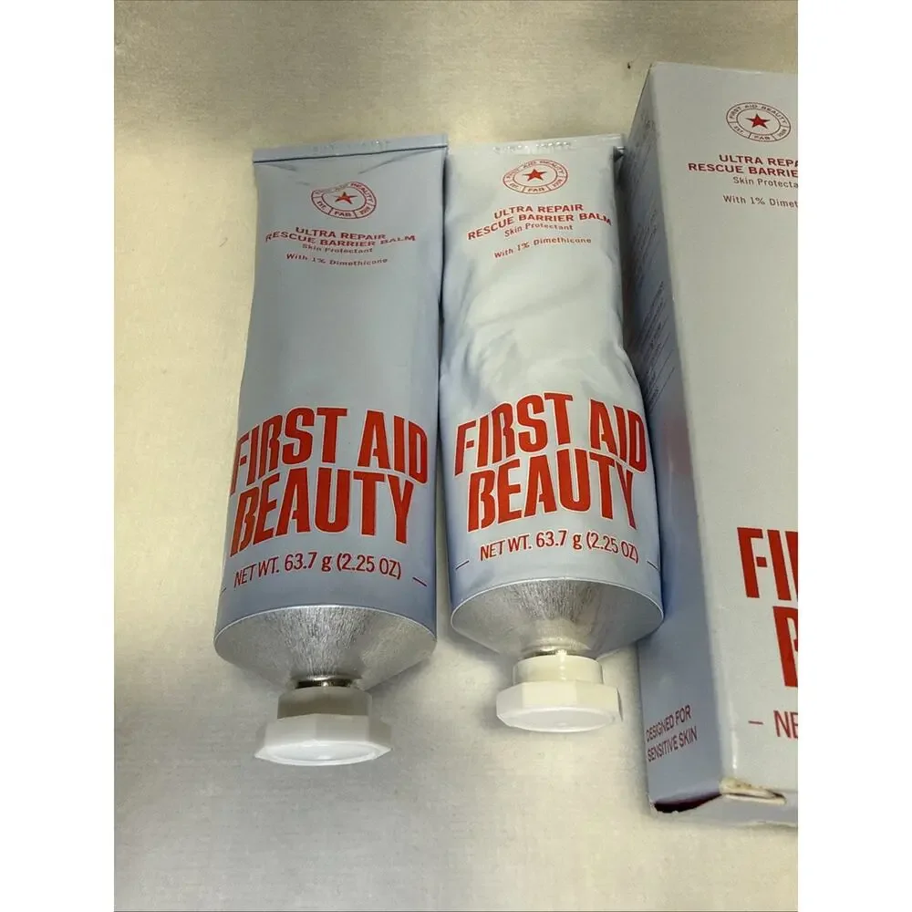 2 FULL SIZE FIRST AID BEAUTY Ultra Repair Rescue Barrier Balm Exp. 9/27 2.25 oz